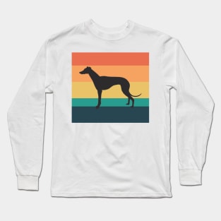 Greyhound Dog Vintage Sunset Long Sleeve T-Shirt